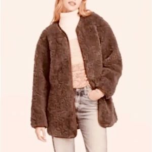 J.CREW faux fur coat